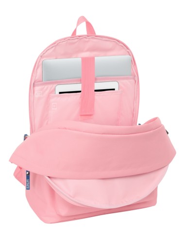 MOCHILA DOBLE PARA PORTATIL 15,6"+USB EL PULPO "ROSA"