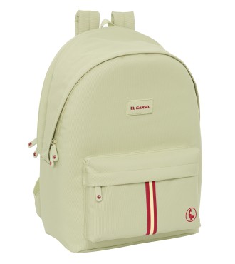 MOCHILA DOBLE PARA PORTATIL 15,6"+USB EL GANSO BASICS "BEIGE"
