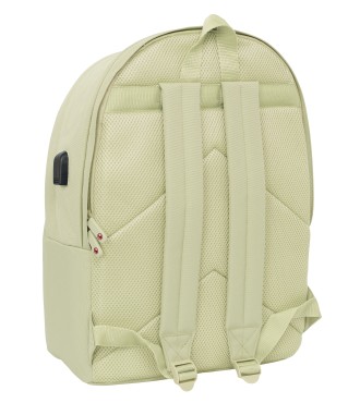 MOCHILA DOBLE PARA PORTATIL 15,6"+USB EL GANSO BASICS "BEIGE" 2