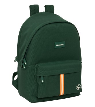 MOCHILA DOBLE PARA PORTATIL 15,6"+USB EL GANSO BASICS "GREEN"