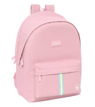 MOCHILA DOBLE PARA PORTATIL 15,6"+USB EL GANSO BASICS "PINK"