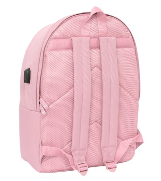 MOCHILA DOBLE PARA PORTATIL 15,6"+USB EL GANSO BASICS "PINK" 2
