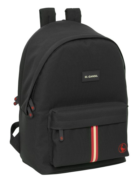 MOCHILA DOBLE PARA PORTATIL 15,6"+USB EL GANSO BASICS "BLACK" MOCHILA DOBLE PARA PORTATIL 15,6"+USB EL GANSO BASICS "BLACK"