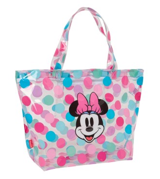 BOLSO SHOPPING CON CREMALLERA MINNIE MOUSE "BEACH"