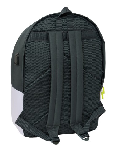 MOCHILA DOBLE PARA PORTATIL 15,6"+USB REAL MADRID EQUIP. 25/26