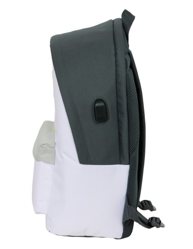 MOCHILA DOBLE PARA PORTATIL 15,6"+USB REAL MADRID EQUIP. 25/26