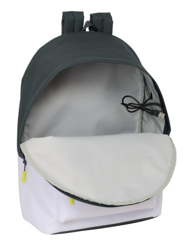 MOCHILA DOBLE PARA PORTATIL 15,6"+USB REAL MADRID EQUIP. 25/26