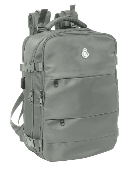 MOCHILA VIAJE CABINA PORTATIL 15,6'' REAL MADRID GRIS MOCHILA VIAJE CABINA PORTATIL 15,6'' REAL MADRID GRIS