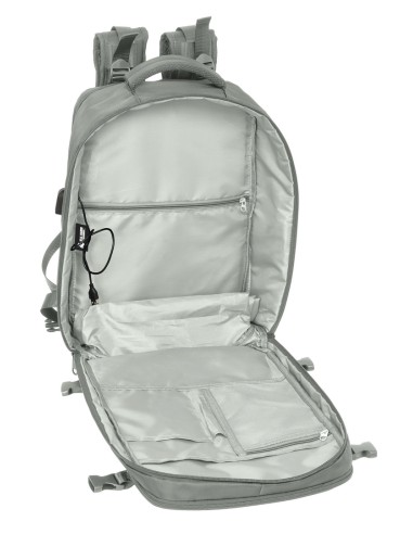 MOCHILA VIAJE CABINA PORTATIL 15,6'' REAL MADRID GRIS