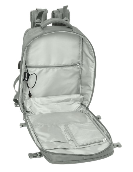 MOCHILA VIAJE CABINA PORTATIL 15,6'' REAL MADRID GRIS MOCHILA VIAJE CABINA PORTATIL 15,6'' REAL MADRID GRIS