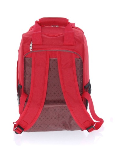Bolso Mochila Con Ruedas Ryanair Metro Rojo Maletas Cabin...