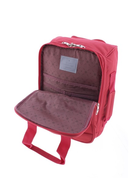 Bolso Mochila Con Ruedas Ryanair Metro Rojo Maletas Cabin...