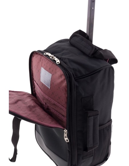 Bolso Mochila Con Ruedas Ryanair Metro Negro Maletas Cabi...