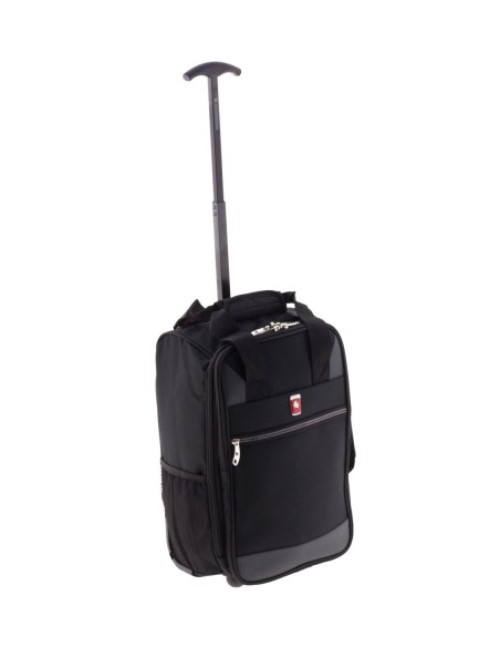 Bolso Mochila Con Ruedas Ryanair Metro Negro Maletas Cabi...
