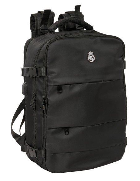 MOCHILA VIAJE CABINA PORTATIL 15,6'' REAL MADRID NEGRA
