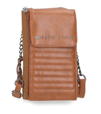 7155342 BANDOLERA PORTAMOVIL Y TARJETAS. PJL BIKER MARRON