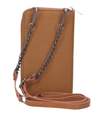 7155342 BANDOLERA PORTAMOVIL Y TARJETAS. PJL BIKER MARRON 2