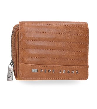 7158242 BILLETERO-MONEDERO. PJL BIKER MARRON