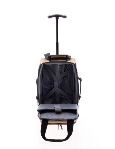Trolley Mochila Ruedas Gladiator Polar Beige Maletas Blan...