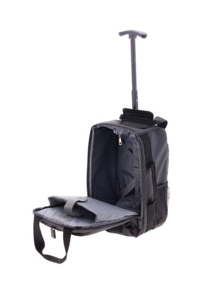 Trolley Mochila Ruedas Gladiator Polar Negro Maletas Blan...