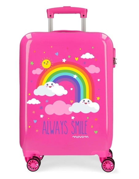 2181721 TROLLEY ABS 55CM. 4R. ARCOIRIS MOVOM ALWAYS SMILE
