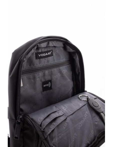 Mochila Bandolera Crossbody  Hombre Vogart Dark Negro Moc...