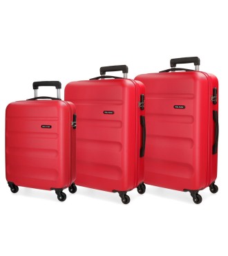 5849464 SET/3 TROLLEY ABS 55-65-75CM. 4R. ROLL ROAD FLEX ROJ