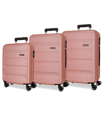 584946C SET/3 TROLLEY ABS 55-65-75CM. 4R. ROLL ROAD FLEX NUD