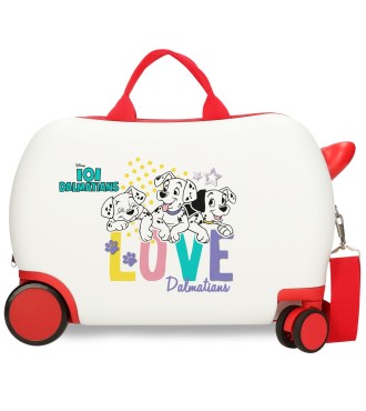2081042 MALETA INF.ABS 4R.(2 MULTI.) 45CM. 101 DALMATAS BLAN