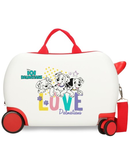 2081042 MALETA INF.ABS 4R.(2 MULTI.) 45CM. 101 DALMATAS BLAN