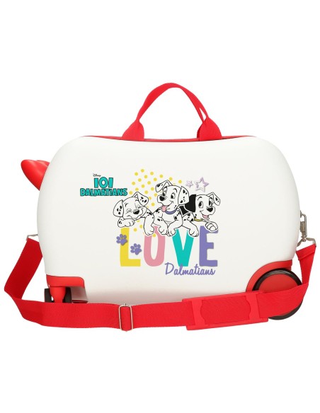 2081042 MALETA INF.ABS 4R.(2 MULTI.) 45CM. 101 DALMATAS BLAN