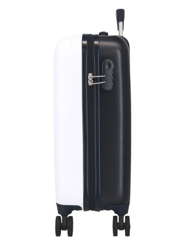 4751143 TROLLEY ABS 55CM. 4R. MINNIE FLOWERS BLANCO/MARINO