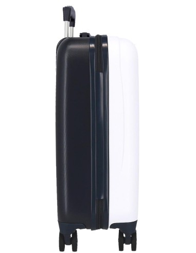 4751143 TROLLEY ABS 55CM. 4R. MINNIE FLOWERS BLANCO/MARINO