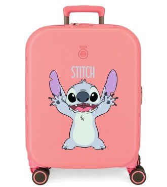 3198641 TROLLEY ABS 55CM.C/EXP. 4R.  STITCH PLAYFUL CORAL