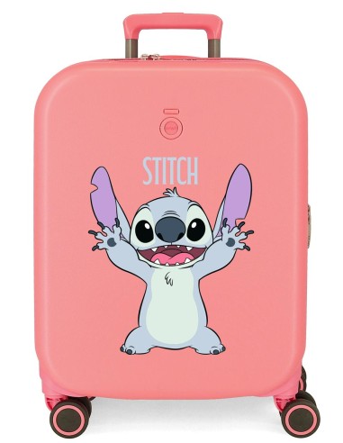 3198641 TROLLEY ABS 55CM.C/EXP. 4R.  STITCH PLAYFUL CORAL