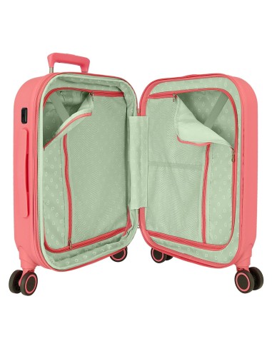 3198641 TROLLEY ABS 55CM.C/EXP. 4R.  STITCH PLAYFUL CORAL