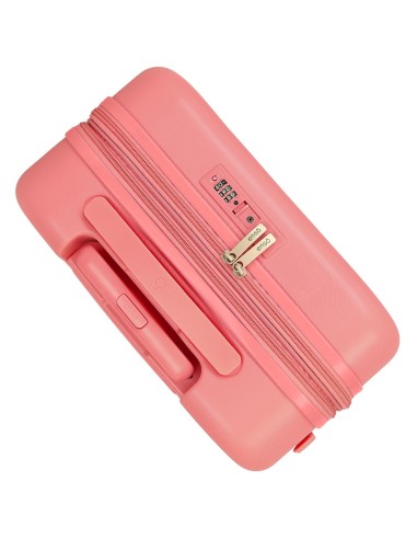 3198641 TROLLEY ABS 55CM.C/EXP. 4R.  STITCH PLAYFUL CORAL