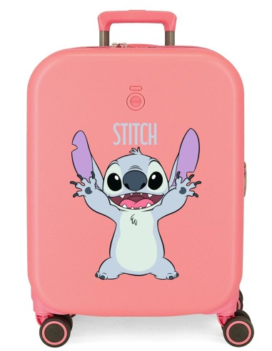 3199141 TROLLEY ABS 55CM.4R. STITCH PLAYFUL CORAL