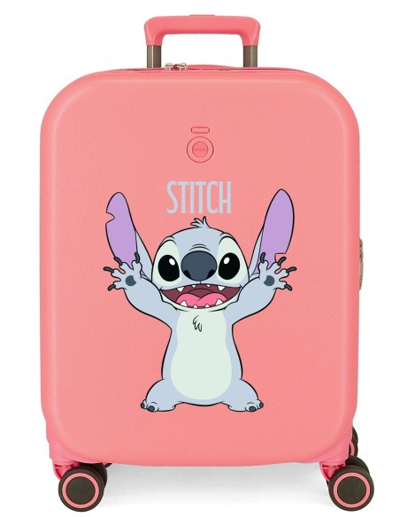 3199141 TROLLEY ABS 55CM.4R. STITCH PLAYFUL CORAL