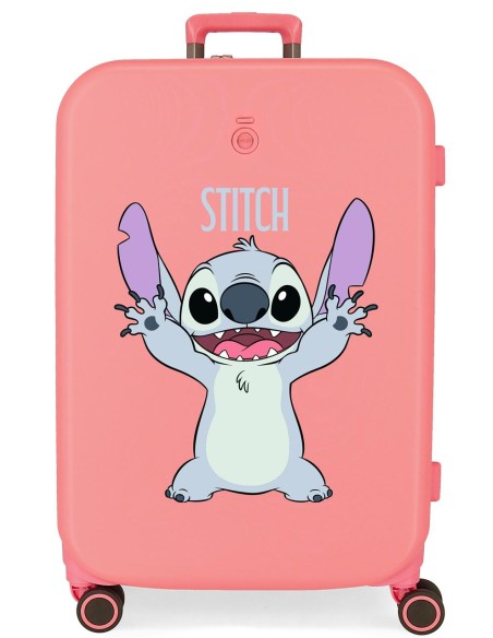 3199241 TROLLEY ABS 70CM.4R. STITCH PLAYFUL CORAL