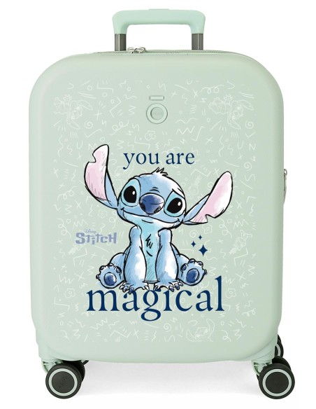 3859127 TROLLEY ABS 55CM.4R.STITCH YOU ARE MAGICAL MENTA