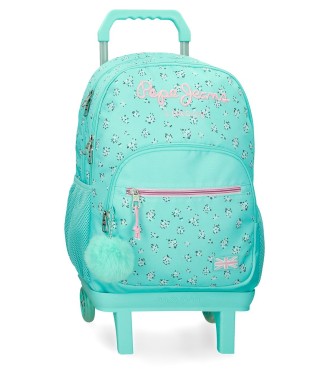 60425V2 MOCHILA ADAP. 44CM 2C. C/CARRO. PJL NORA TURQUESA