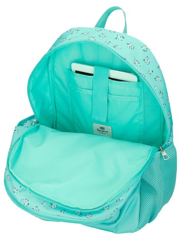 60425V2 MOCHILA ADAP. 44CM 2C. C/CARRO. PJL NORA TURQUESA