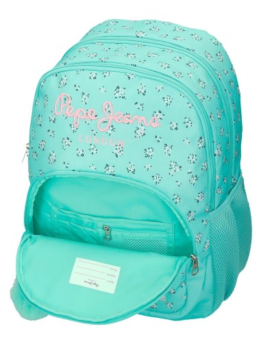 60425V2 MOCHILA ADAP. 44CM 2C. C/CARRO. PJL NORA TURQUESA