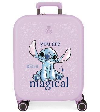 3859123 TROLLEY ABS 55CM.4R.STITCH YOU ARE MAGICAL LILA