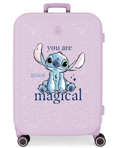 3859223 TROLLEY ABS 70CM.4R.STITCH YOU ARE MAGICAL LILA