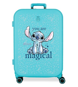 3859224 TROLLEY ABS 70CM.4R.STITCH YOU ARE MAGICAL AZUL TURQ 2