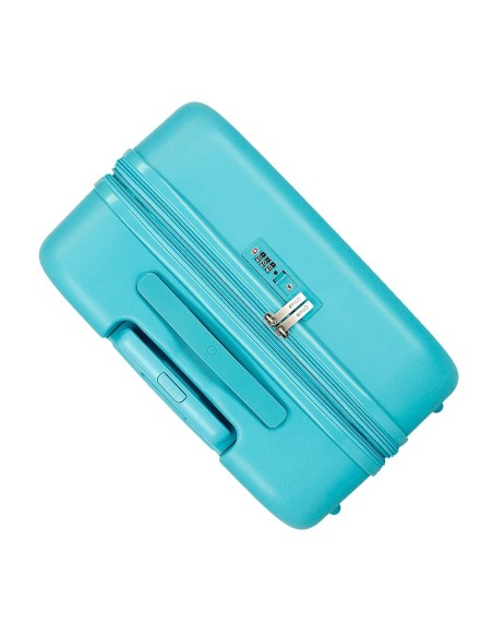 3859224 TROLLEY ABS 70CM.4R.STITCH YOU ARE MAGICAL AZUL TURQ