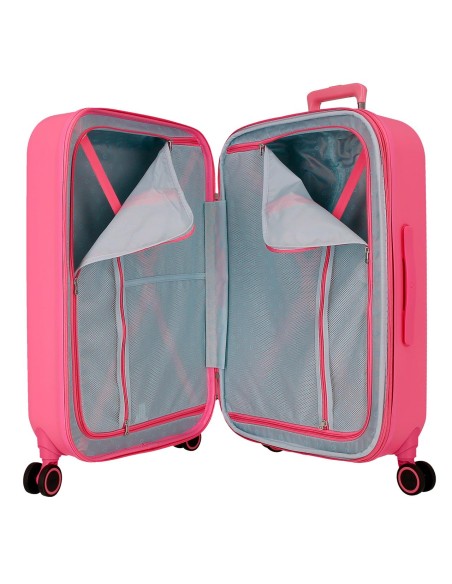 3859225 TROLLEY ABS 70CM.4R.STITCH YOU ARE MAGICAL FUCSIA