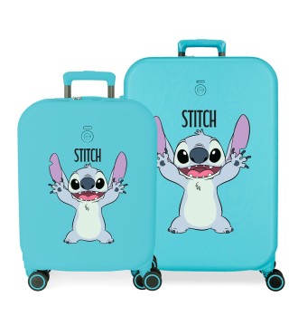 3199546 SET/2 TROLLEY ABS 55-70CM.4R.ENSO STITCH PLAYFUL AZU 2